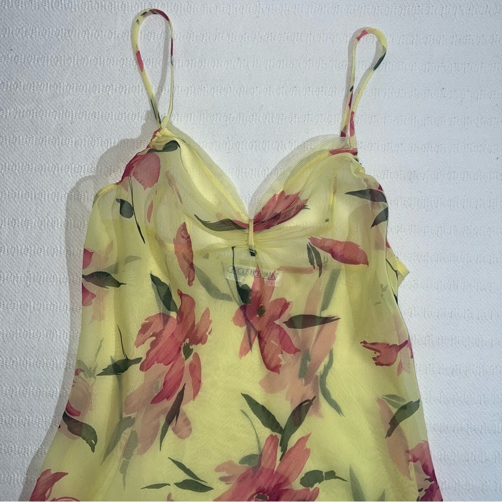 Vintage Carole Hochman Womens Y2K Coquette Babydoll Mesh Slip Dress Size S - Picture 3 of 9